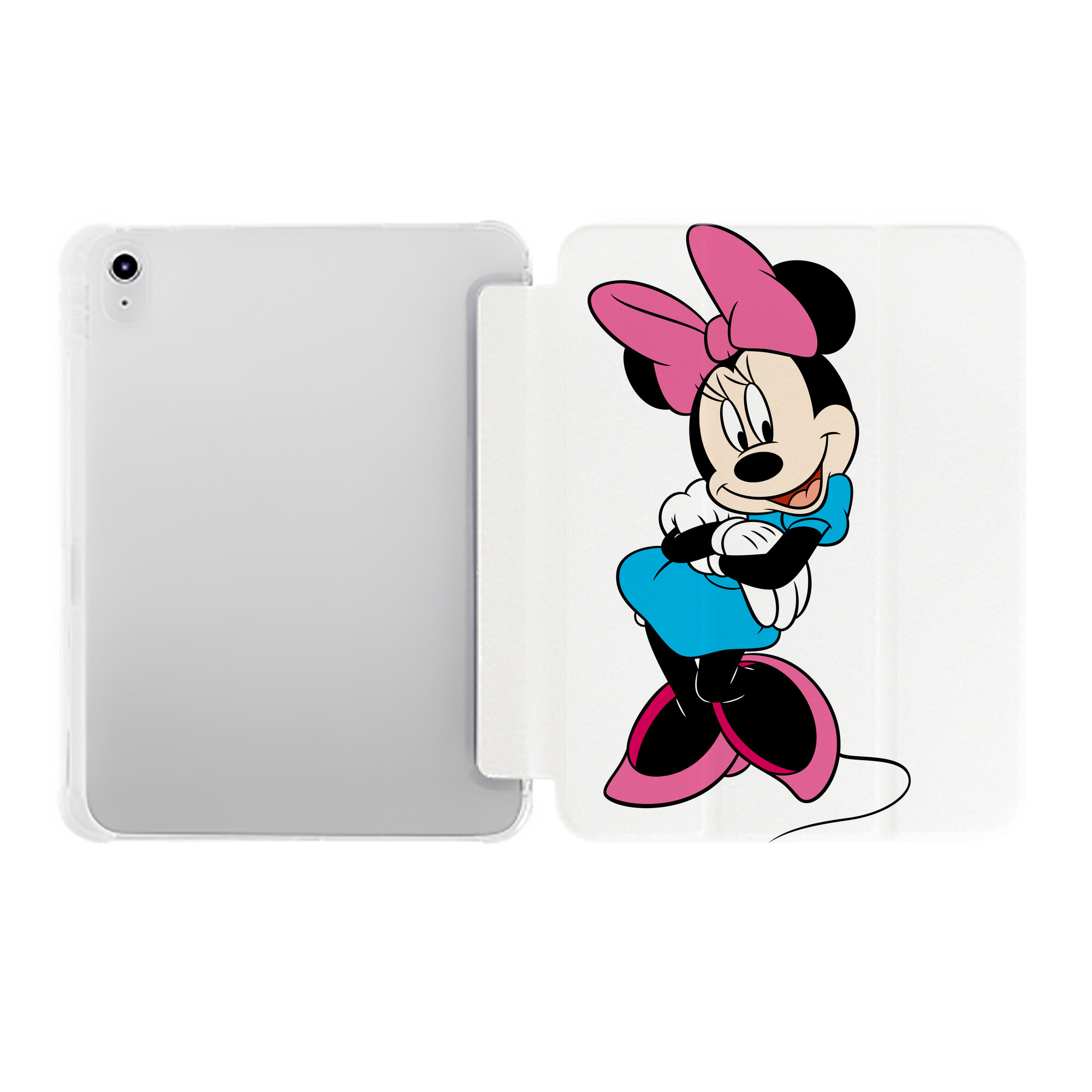 （画像用） ミッキーマウス Mickey Mouse IPad ケース ペン収納付き 三つ折りスタンド PUレザー×シリコン 対応機種9.5/10.5/10.9インチ